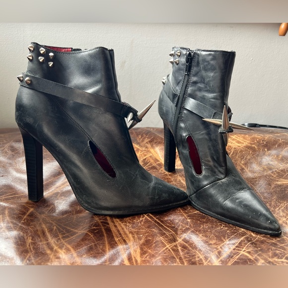 Jeffrey Campbell leather studded heels size 8 - Picture 2 of 6